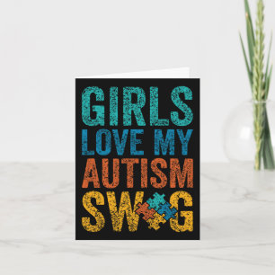 Tarjeta A Los chicas Les Encanta Mi Autismo Apoyar A Autis
