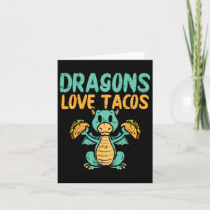 Tarjeta A los dragones les encantan los tacos Lindo Cinco