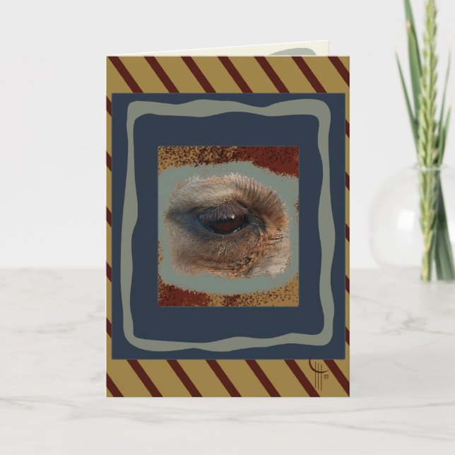 Tarjeta A los ojos del desierto (Anverso)