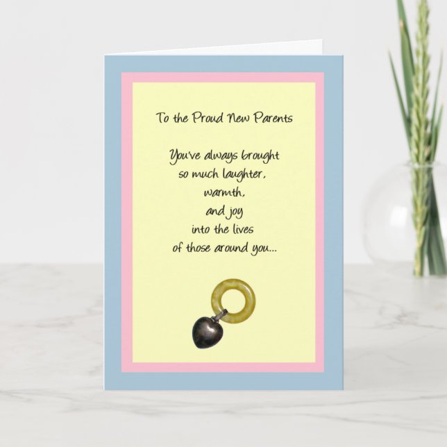 Tarjeta A los orgullosos nuevos padres (Anverso)
