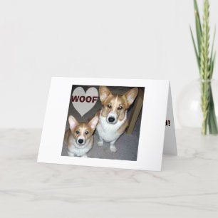 TARJETA A LOS PERROS CORGI LES ENCANTA DIVERTIRSE EN SU CU