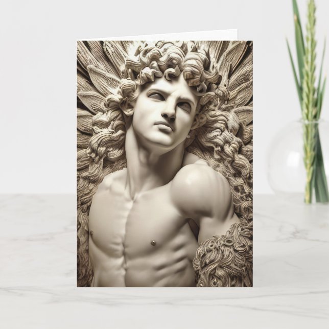 Tarjeta A Man of Marble Hot Guy Gay Themed Greetings Card (Anverso)