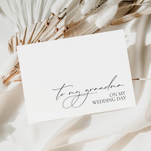 Tarjeta "A mi abuela en el día de mi boda" ("To My Grandma On My Wedding Day" Card)