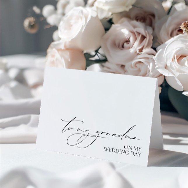 Tarjeta "A mi abuela en el día de mi boda" ("To My Grandma On My Wedding Day" Card)