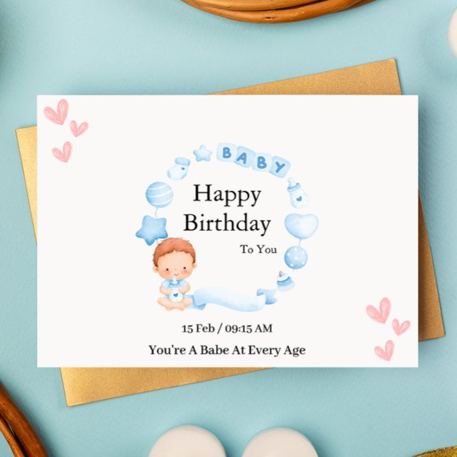 Tarjeta A Mi Babe Más Dulce: ¡Feliz cumpleaños, amor! (To My Sweetest Babe: Happy Birthday, Love! Card)