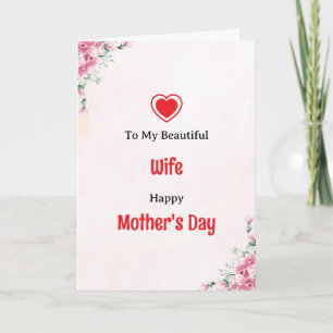 Tarjeta A Mi Bella Esposa Feliz Día de la Madre