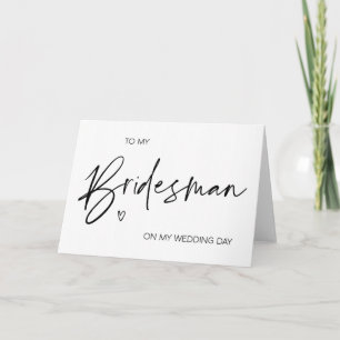 Tarjeta A mi Boda Bridesman Gracias regalo