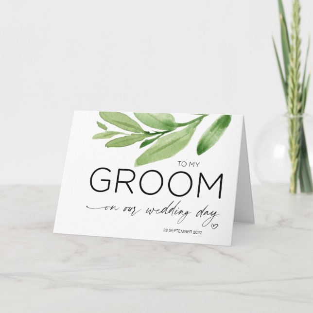 Tarjeta A mi Boda de Groom regalarle una novia al futuro m (Anverso)