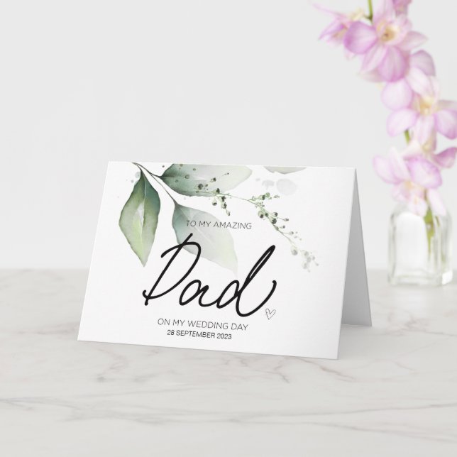Tarjeta A Mi Boda Papá Gracias De Novias Padre (Orquídea)