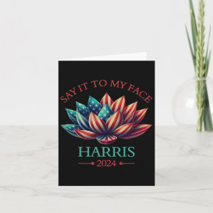 Tarjeta A Mi Cara Kamala Harris 2024 American Lotus
