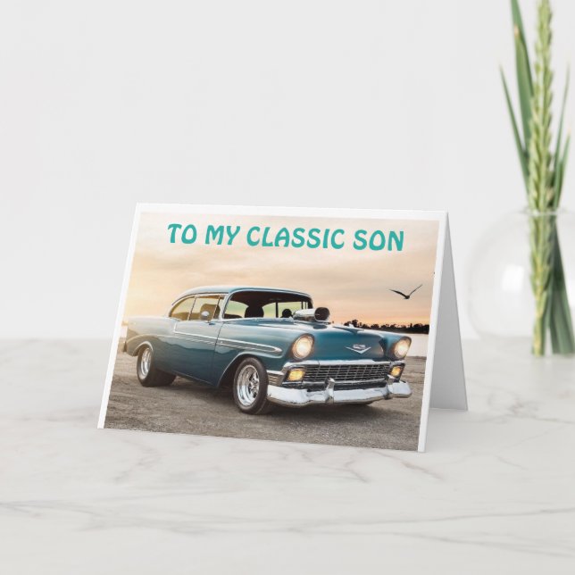 TARJETA A MI "CLÁSICO HIJO" DISFRUTE DE SU CUMPLEAÑOS (Anverso)