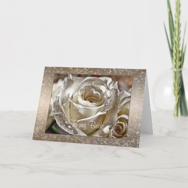 Tarjeta A mi día de boda de la novia o del marido (Anverso)