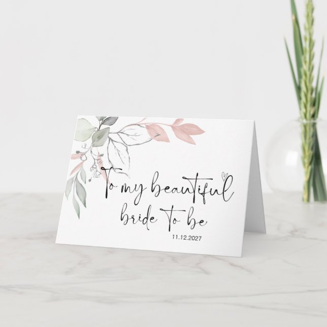 Tarjeta A mi día de matrimonio de novias y novios casados (Anverso)