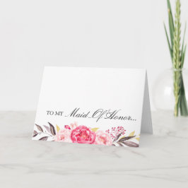 Tarjeta A mi empleada de honor, gracias, fiesta de bodas