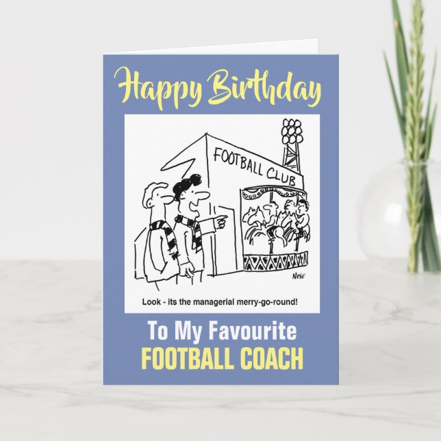 Tarjeta A mi entrenador favorito de fútbol - Feliz cumplea (Anverso)