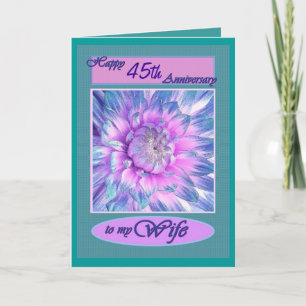 Tarjeta A mi esposa - 45.o aniversario feliz