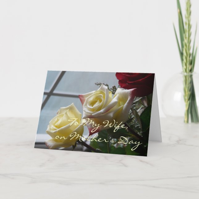 Tarjeta A mi esposa, en el día de la madre (Anverso)