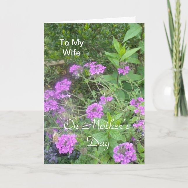 Tarjeta A mi esposa en el día de la madre (Anverso)