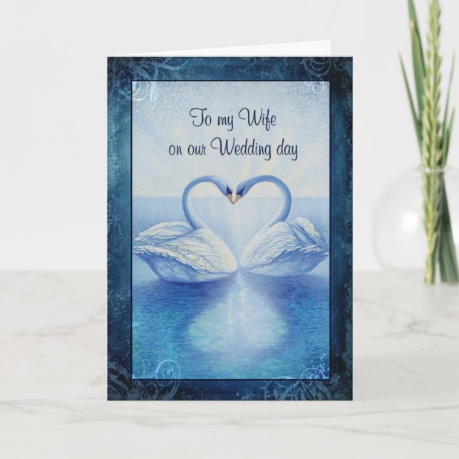 Tarjeta A mi esposa en nuestro día de boda (Anverso)