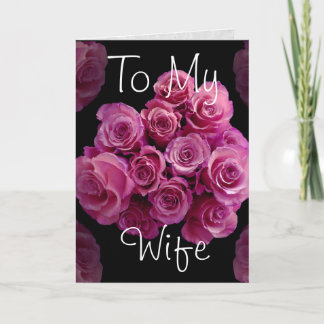 Tarjeta A mi esposa Rosa Rosa Feliz Aniversario