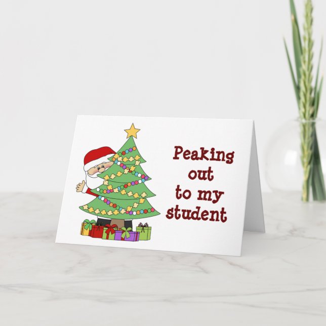 TARJETA **A MI ESTUDIANTE** ESPERA QUE SANTA SEA "BUENO PA (Anverso)