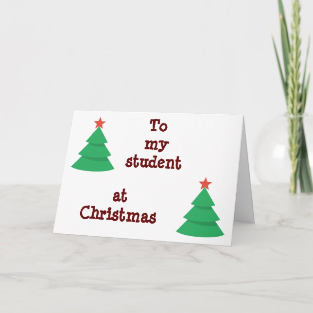 TARJETA **A MI ESTUDIANTE** ESPERA QUE SANTA SEA "BUENO PA (Anverso)
