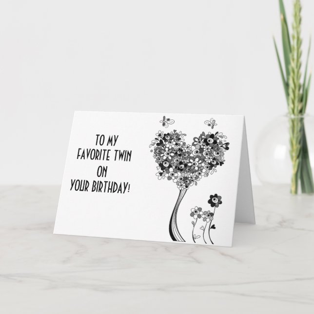 TARJETA A MI FAVORITO ***TWIN*** EN SU CUMPLEAÑOS (Anverso)