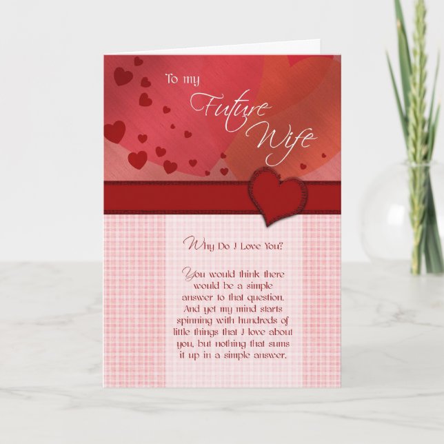 Tarjeta A mi futura esposa ¿Por qué te amo? (Anverso)