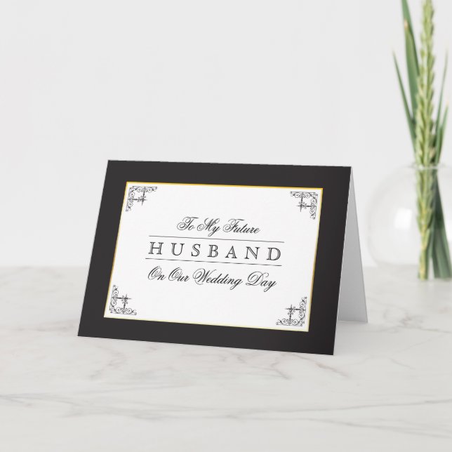Tarjeta A mi futuro esposo en nuestro día de bodas (Anverso)