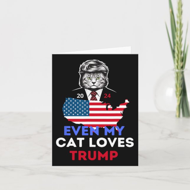 Tarjeta A mi gato le encanta Trump 2024 1 (Anverso)