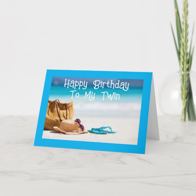 TARJETA **A MI GEMELA** TE MERECES UN "GRAN CUMPLEAÑOS" (Anverso)