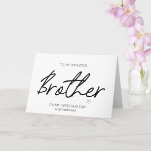 Tarjeta A Mi Hermano Boda Gracias De Novia Groom