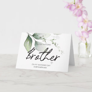 Tarjeta A Mi Hermano Boda Gracias Desde Brien Groom C