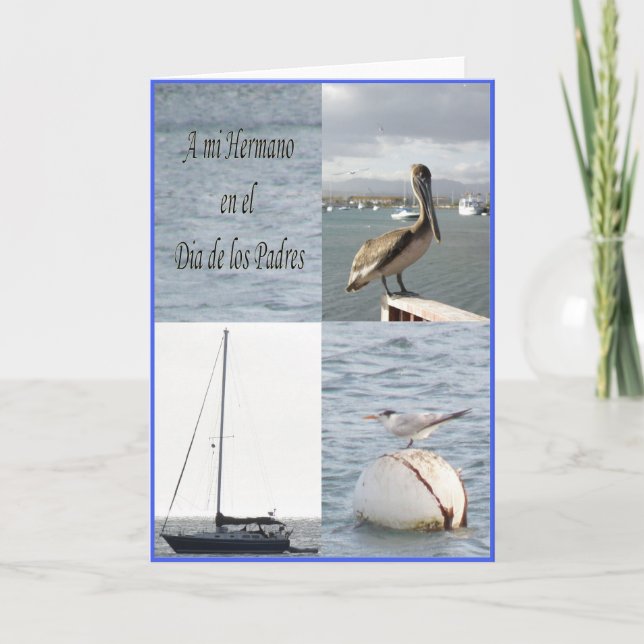 Tarjeta A mi Hermano en dia de los padres (Anverso)
