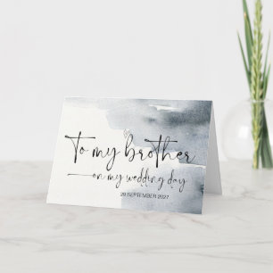 Tarjeta A mi hermano en el día de la boda gracias novia Gr