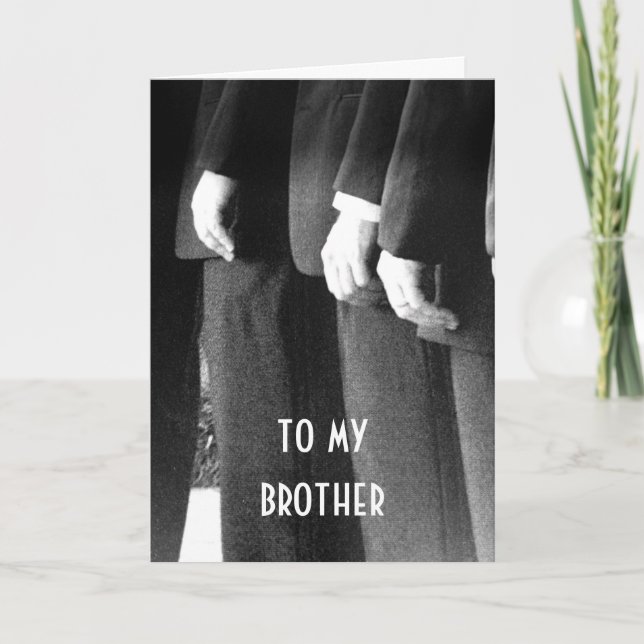 TARJETA A MI HERMANO EN SU DÍA DE BODA CON AMOR (Anverso)