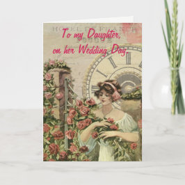 Tarjeta A mi hija, el día de su boda.