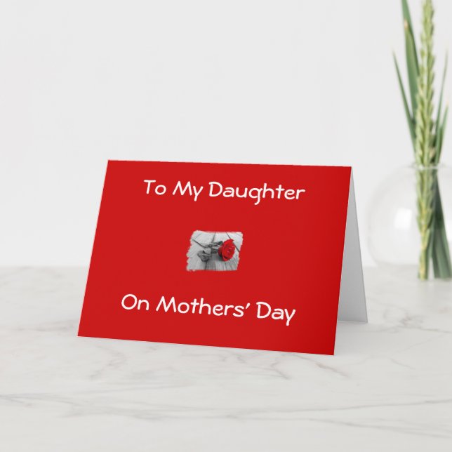 TARJETA A MI HIJA EN EL DÍA DE LA MADRE (Anverso)