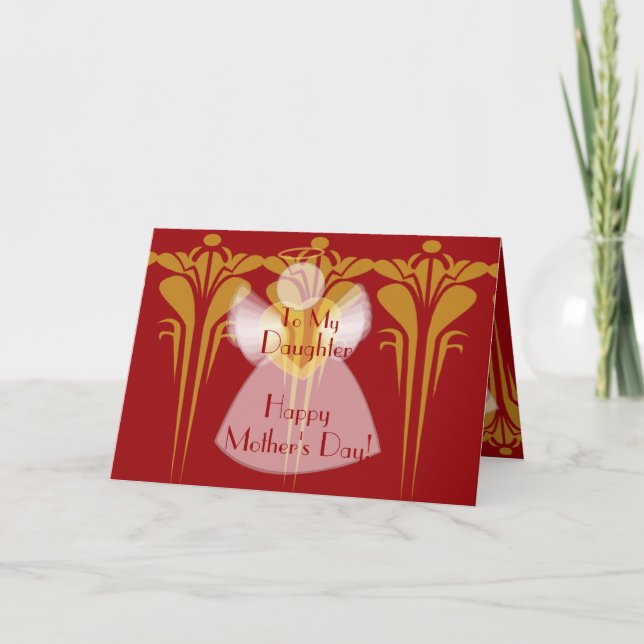 Tarjeta A mi hija en el personalizar de la madre… - (Anverso)