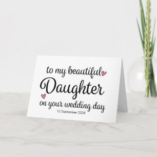 Tarjeta A Mi Hija en su Boda para Novia