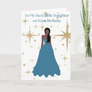 Tarjeta "A mi increíble hija en su cumpleaños"