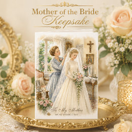 Tarjeta A Mi Madre en Mi Día de Boda Novia Católica