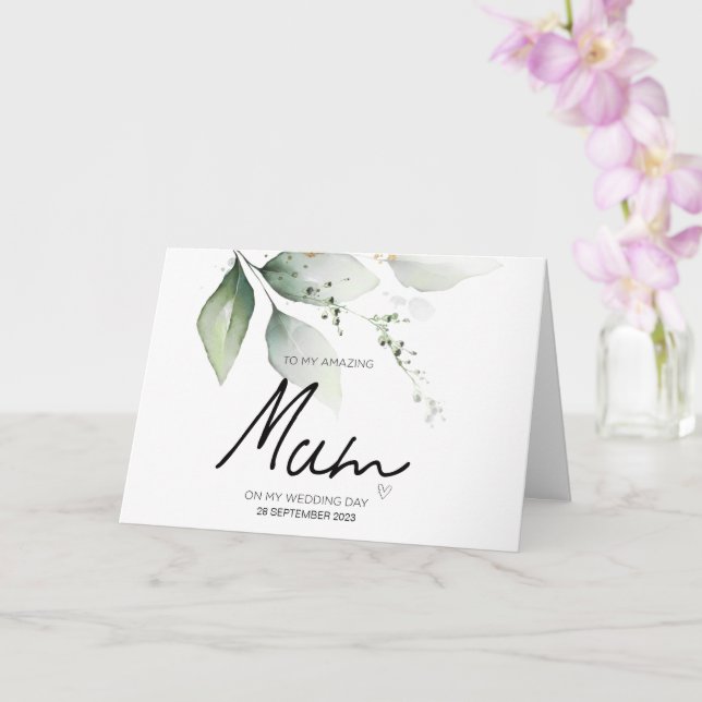 Tarjeta A Mi Mamá Boda Gracias Por Novias Madre (Orquídea)