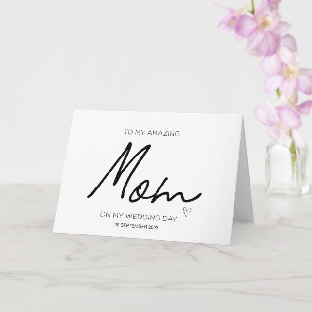Tarjeta A Mi Mamá Boda Gracias Por Novias Madre (Orquídea)