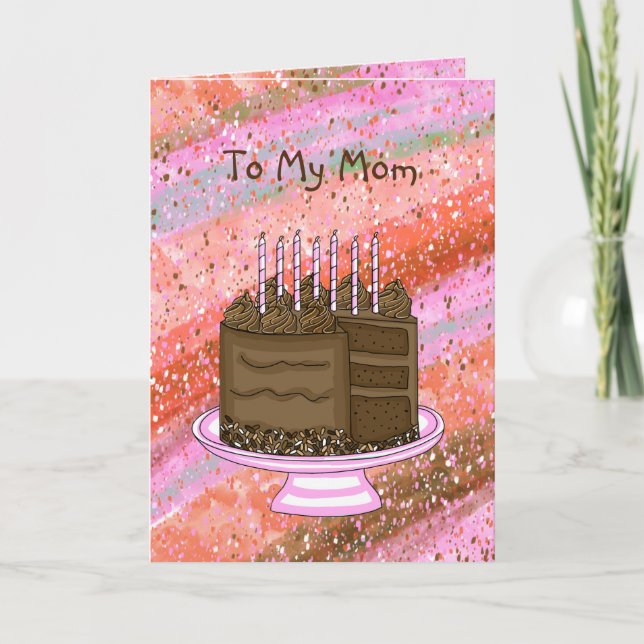 Tarjeta A mi mamá | Cumpleaños feliz (Anverso)