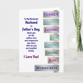 Tarjeta A mi maravilloso marido en el día del padre