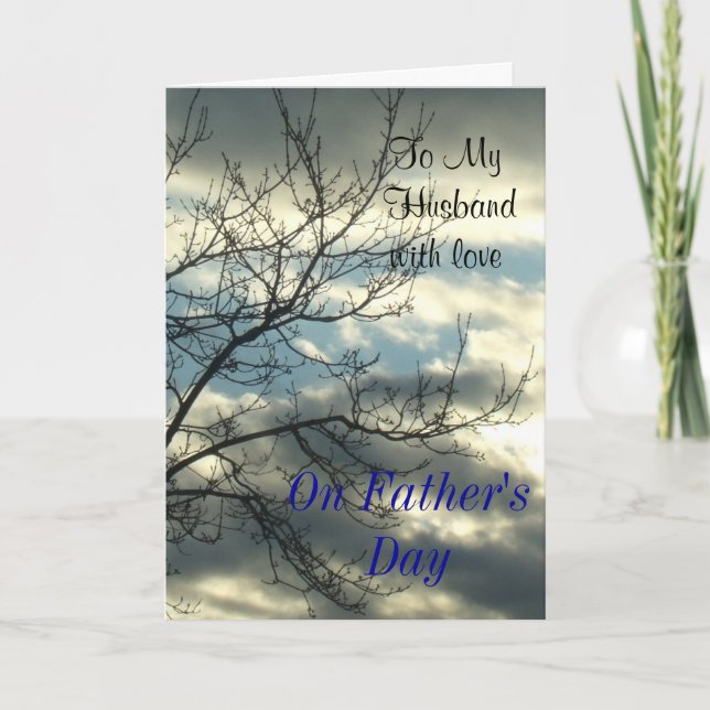 Tarjeta A mi marido con amor en el día del padre (Anverso)