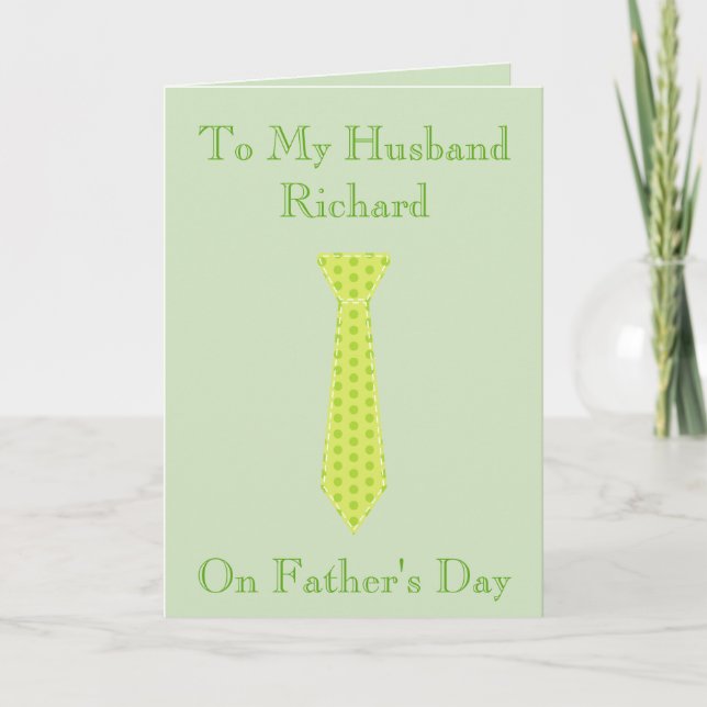 Tarjeta A mi marido en el Día del Padre (Anverso)
