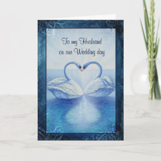Tarjeta A mi marido en nuestro día de bodas
