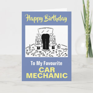 Tarjeta A mi mecánico de coches favorito - Feliz cumpleaño